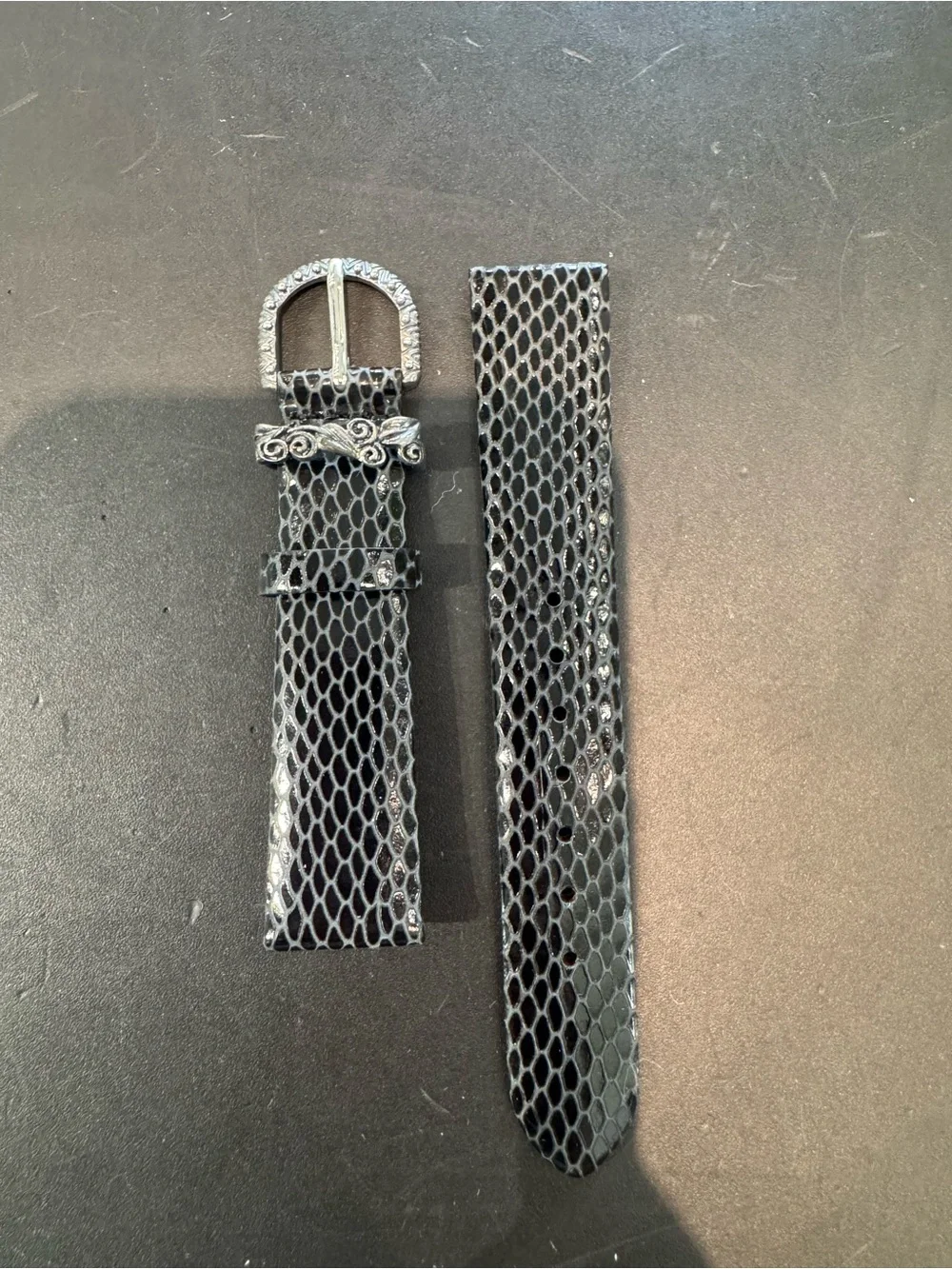 Authentic Barbara Bixby Original 16mm Watch Strap | Genuine Snake-Embossed